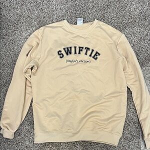 Swiftie Beige Crewneck Sweater